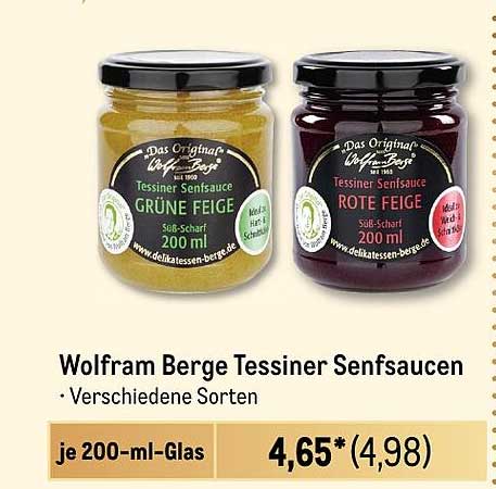 Wolfram Berge Tessiner Senfsaucen