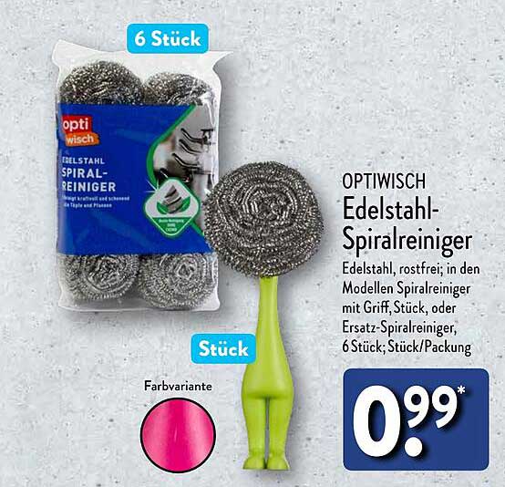 OPTIWISCH Edelstahl-Spiralreiniger