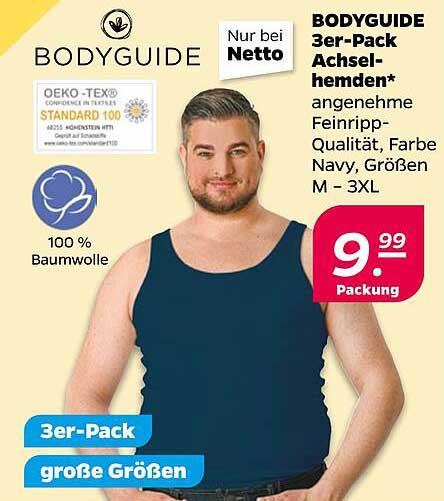 BODYGUIDE 3er-Pack Achselhemden*