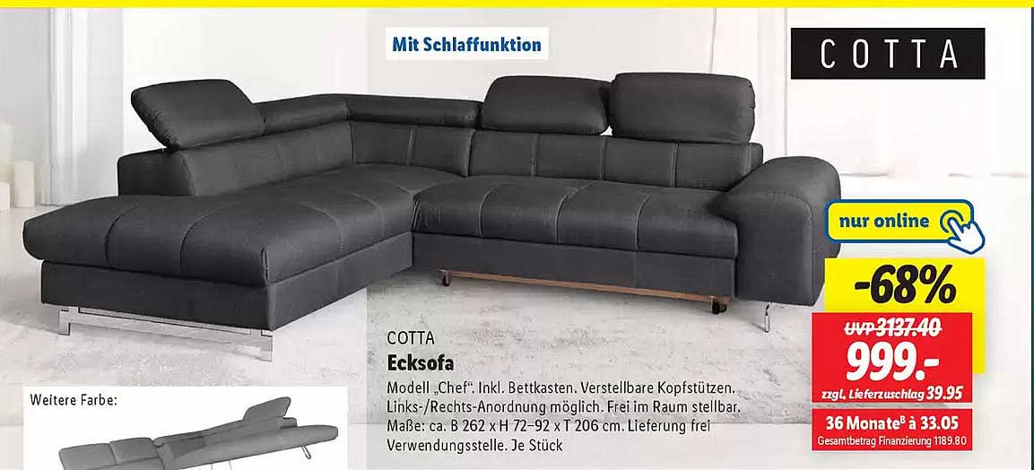 COTTA Ecksofa