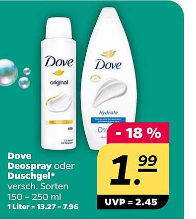 Dove Deospray oder Duschgel