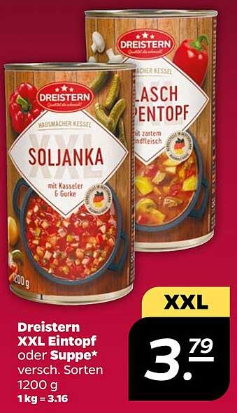 Dreisterne XXL Eintopf oder Suppe*