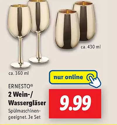 ERNESTO® 2 Wein-/Wassergläser