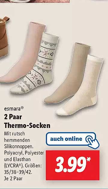 esmará® 2 Paar Thermo-Socken