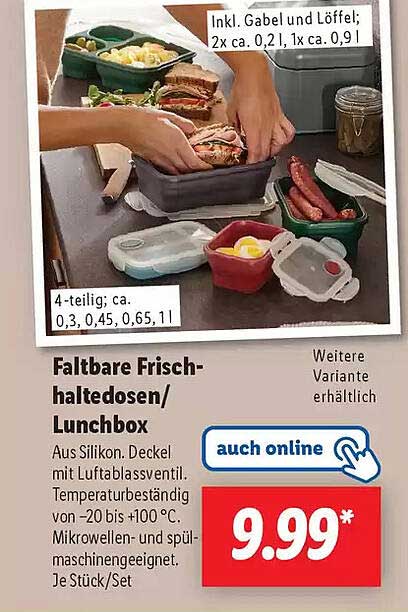 Faltbare Frischhaltedosen/Lunchbox