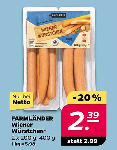 FARMLÄNDER Wiener Würstchen*