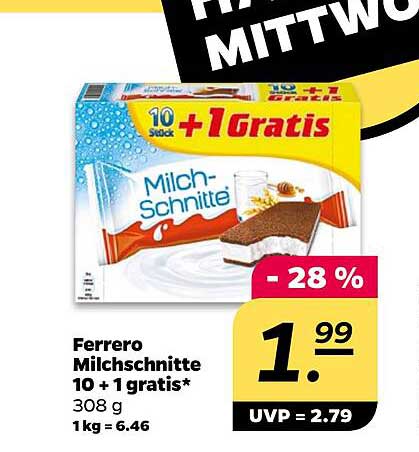 Ferrero Milchschnecke 10 + 1 gratis*