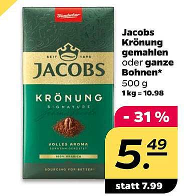 Jacobs Krönung gemahlen oder ganze Bohnen*