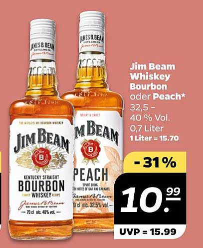 Jim Beam Whiskey Bourbon oder Peach*