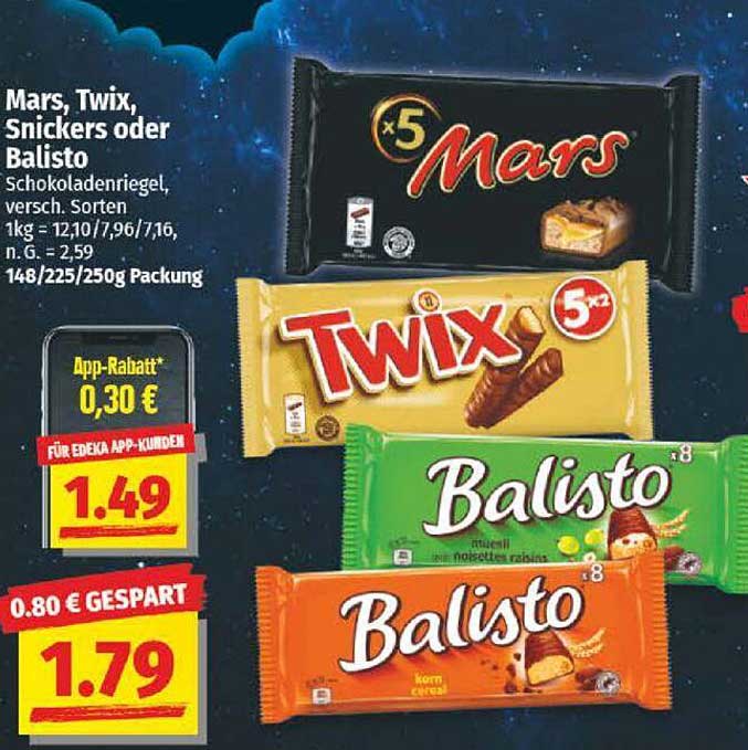 Mars, Twix, Snickers oder Balisto