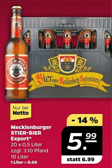 Mecklenburgburger STIER-BIER Export*