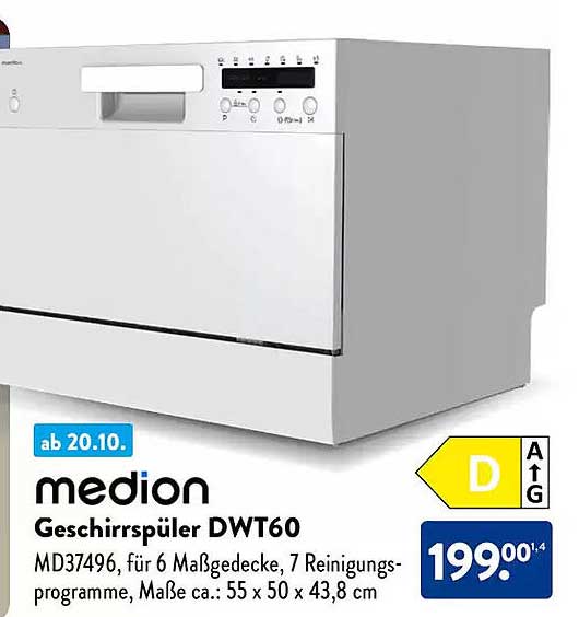 medion Geschirrspüler DWT60