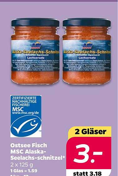 Ostsee Fisch MSC Alaska-Seelachs-Schnitzel