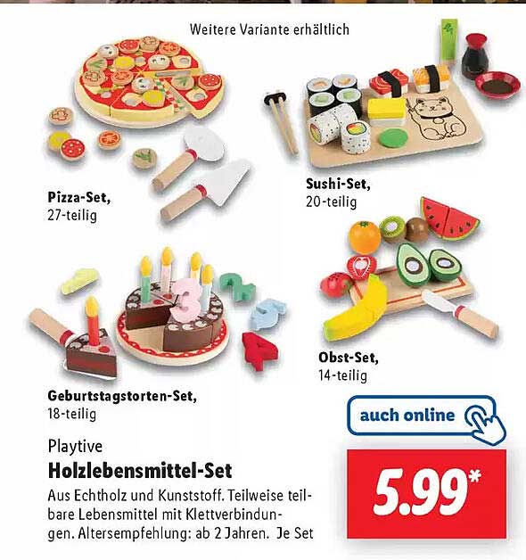 Playtive Holzlebensmittel-Set