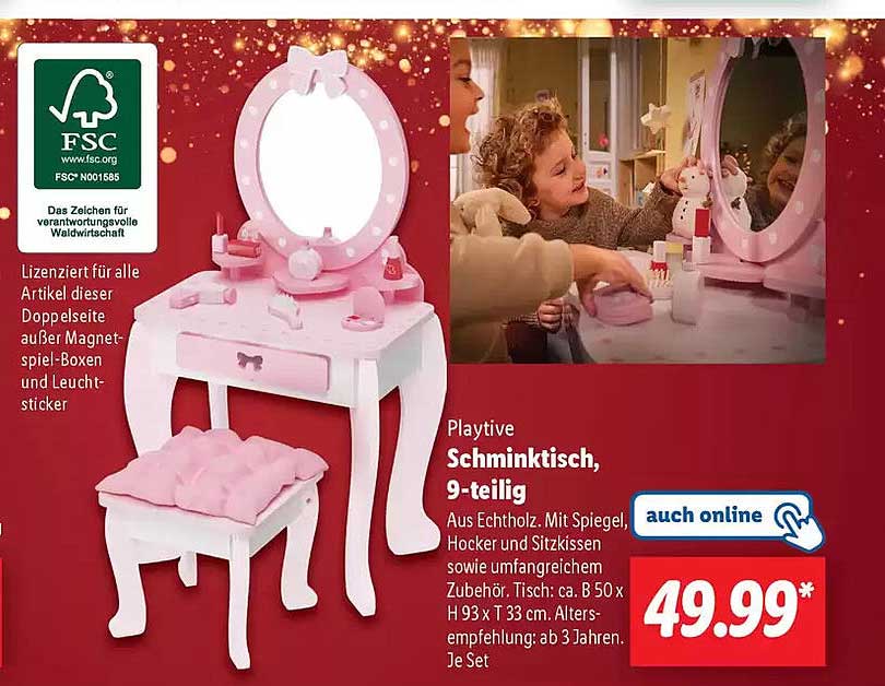 Playtive Schminktisch, 9-teilig