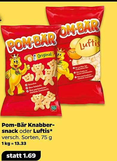 Pom-Bär Knabbersnack oder Luftis*