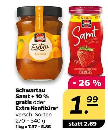 Schwartau Samt + 10 % gratis Extra Konfitüre