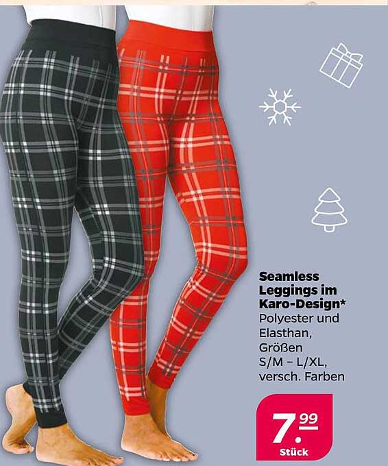 Seamless Leggings im Karo-Design