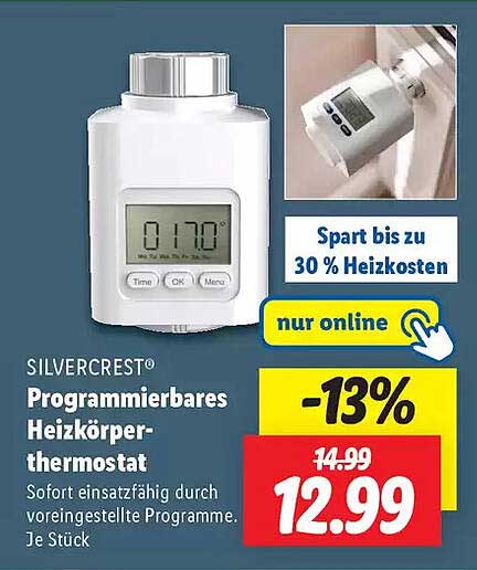 SILVERCREST® Programmierbares Heizkörperthermostat