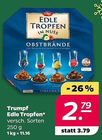 Trumpf Edle Tropfen in Nuss OBSTBRÄNDE