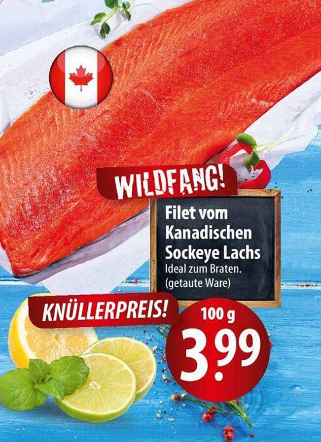 WILDFANG! Filet vom Kanadischen Sockeye Lachs