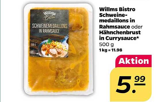 Willms Bistro Schweinemedaillons in Rahmsauce