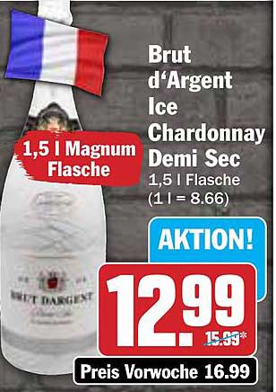 Brut d'Argent Ice Chardonnay Demi Sec