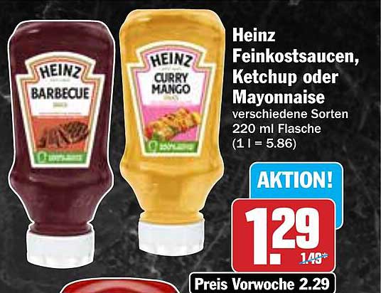 Heinz Feinkostsaucen, Ketchup oder Mayonnaise