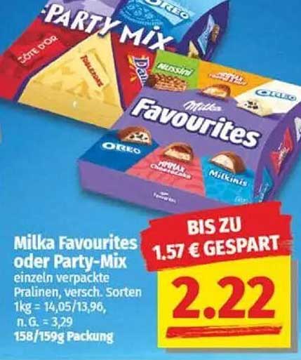 Milka Favourites oder Party-Mix