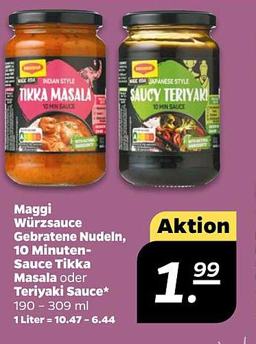 Maggi Würzsauce Gebratene Nudeln, 10 Minuten-Sauce Tikka Masala oder Teriyaki Sauce