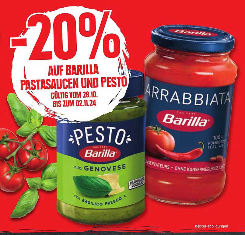 -20% AUF BARILLA PASTASAUCE UND PESTO