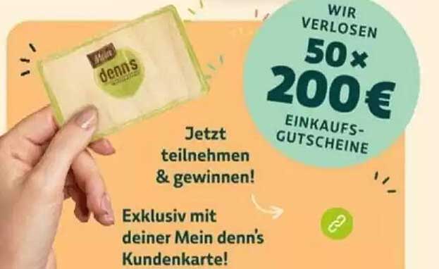 50x 200€ Einkaufsgutscheine