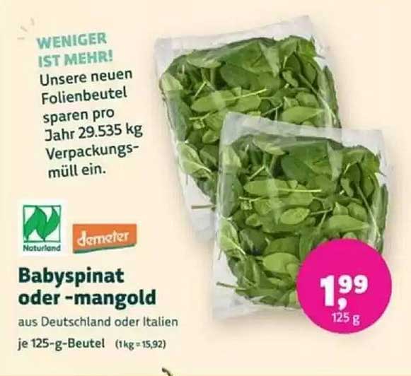 Babyspinat oder -Mangold