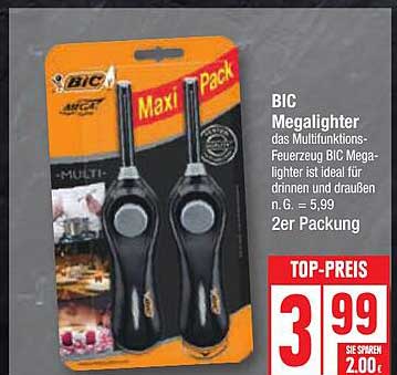 BIC Megalighter 2er Packung