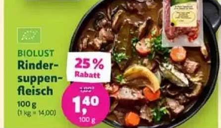 BIOLUST Rindersuppenfleisch