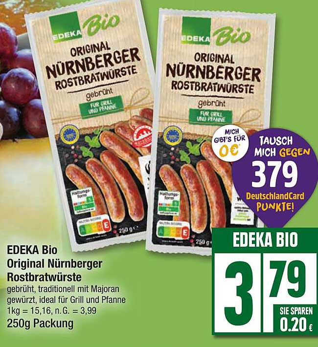 EDEKA Bio Original Nürnberger Rostbratwürste