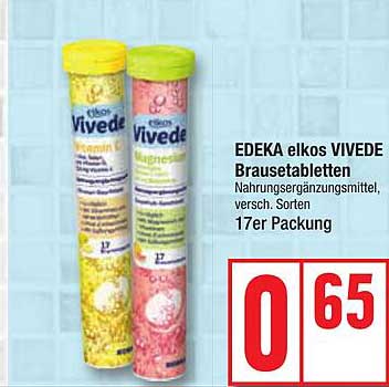 EDEKA elkos VIVEDE Brausetabletten