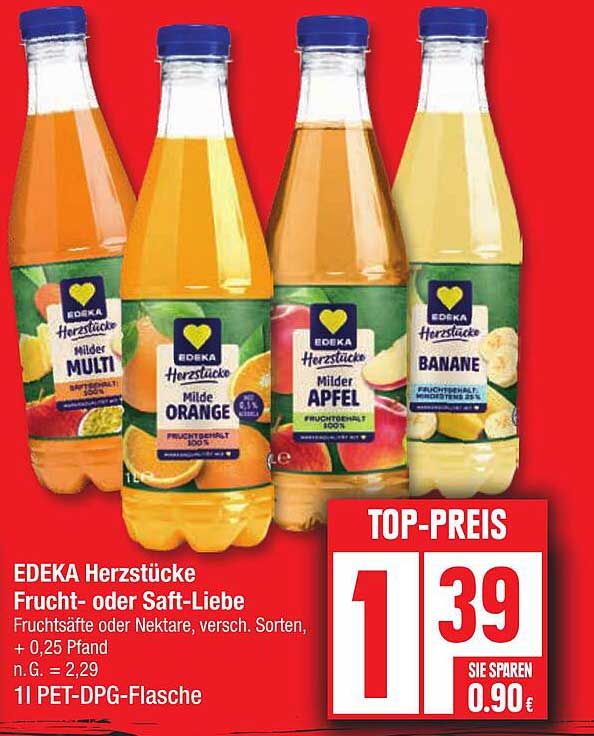 EDEKA Herzstücke Frucht- oder Saft-Liebe