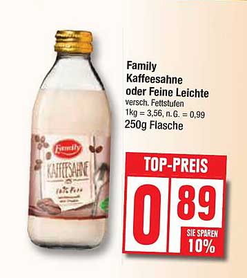 Family Kaffeesahne oder Feine Leichte