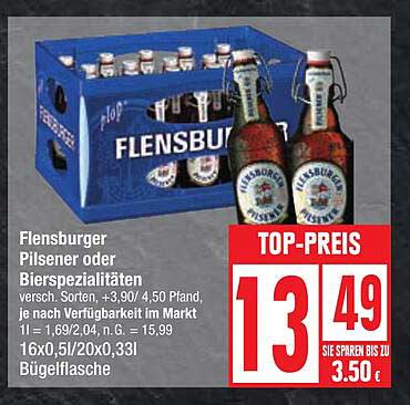 Flensburger Pilsener oder Bierspezialitäten