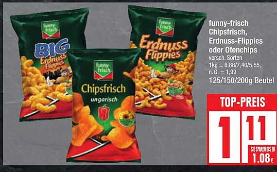 funny-frisch Chipsfrisch, Erdnuss-Flippies oder Ofenchips