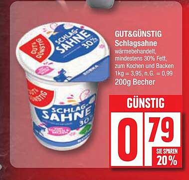 GUT& GÜNSTIG Schlag sahne