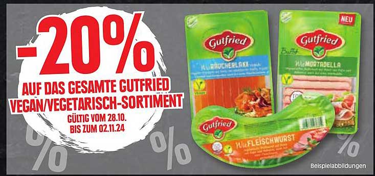 Gutfried Vegan/Vegetarisch-Sortiment