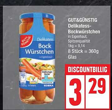 GUT&GEÜNSTIG Delikatess-Bockwürstchen