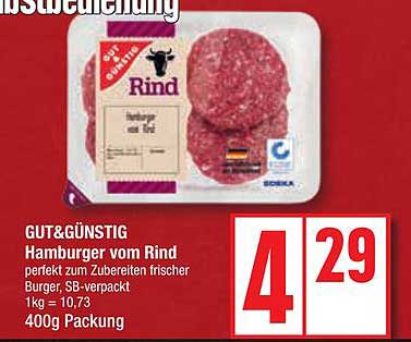 GUT&GÜNSTIG Hamburger vom Rind