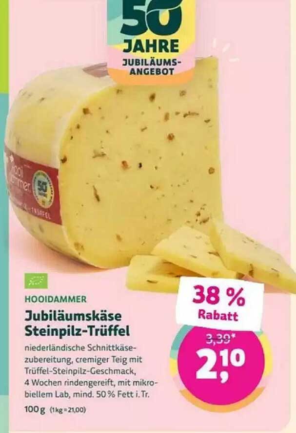 HOOIDAMMER Jubiläums käse Steinpilz-Trüffel