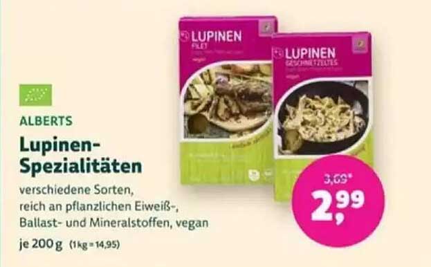 Lupinen-Spezialitäten