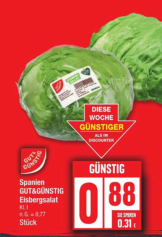 Spanien GUT&GÜNSTIG Eisbergsalat