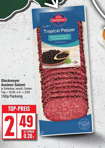 Stockmeyer Auslese-Salami Tropical Pepper