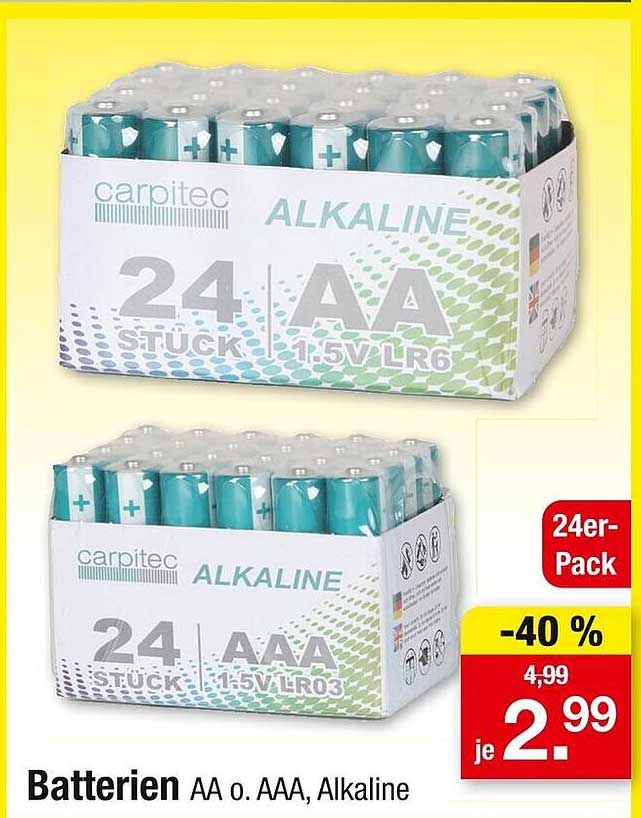 Batterien AA o. AAA, Alkaline